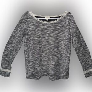 Soft Joie Oversized Lalina Marled Boatneck Pullover Grey Sweater Size XS